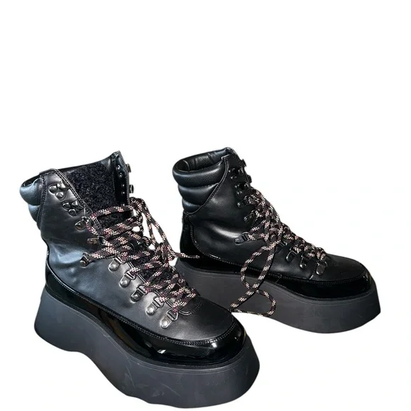 NEW Circus NY by Sam EdelmanGail Lace-Up Platform Boot Y2k Black - Picture 9 of 10